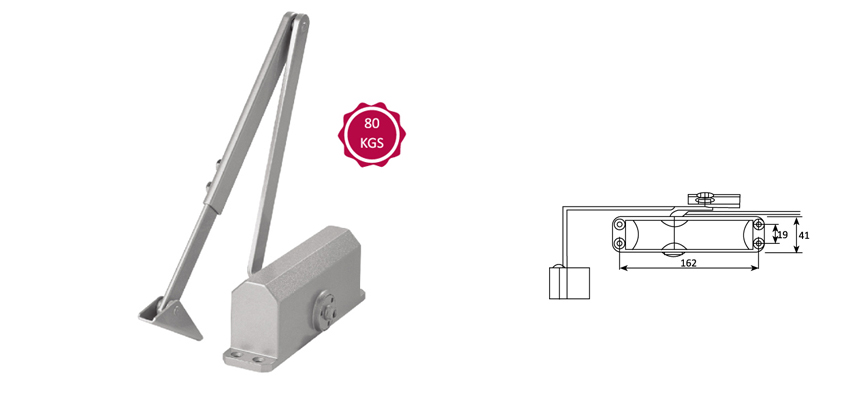 Door Closer,Two stage speed adjustable